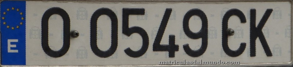 Matrícula de Asturias O-CK 0549